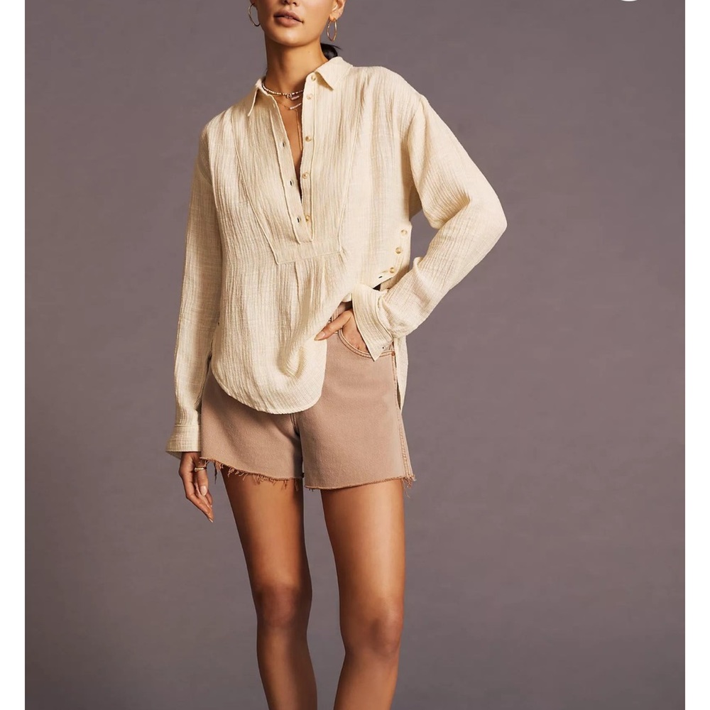 Vneck popover shirt